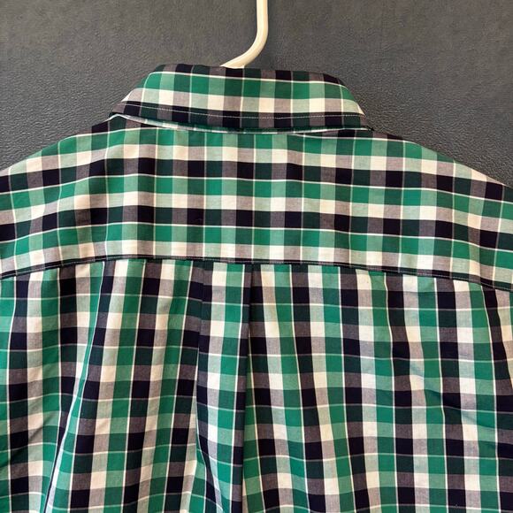 Banana Republic Plaid Shirt Button Non Iron Slim Fit Dress Mens Medium Preppy - Picture 11 of 11